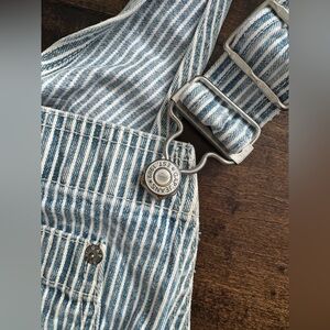 Vintage GAP Hickory Stripe Overalls Mens M  90s Y2k Bib Carpenter Workwear